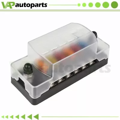 6 Way Fuse Block With Ground Fuse Box Waterproof Kit For Boat Marine Car 12V 24V • $15.44