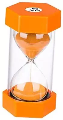 Sand Timer 10 Minute Hourglass Timer: Plastic Sand Clock 10 Minutes Large Orang • $14.54