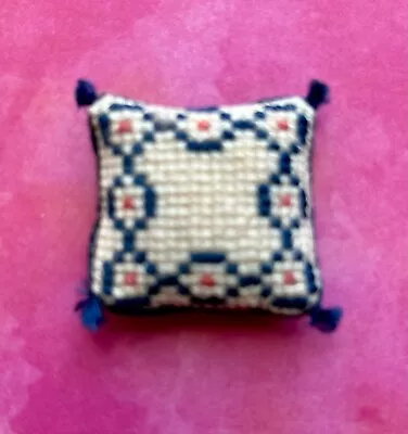 1:12 Scale Miniature Handmade Needlepoint Decorative Pillow • $26.70