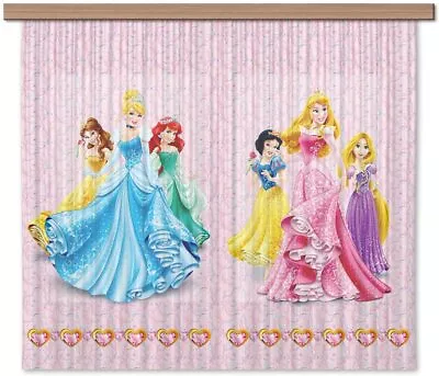 £38.99 • Buy Princess Pair Of Ready Made CURTAINS Children's Bedroom 180x160cm