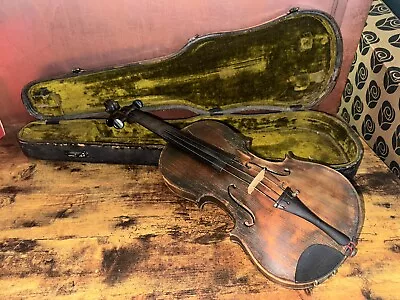 Nice Older Antique 4/4 Violin Fiddle 1-Piece Back 1800s • $81