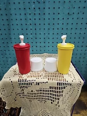 Tupperware Vintage Mustard And Ketchup Dispensers Complete • $14.99