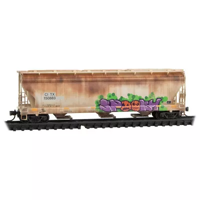 CITX 3-Bay Covered Hopper Weathered Halloween Car MTL #094 45 780 N SCALE • $42.25