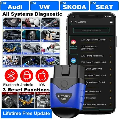 £72.95 • Buy 2022 Multi-Function Car Van Bluetooth Diagnostic Scanner Tool ABS Airbag Engine