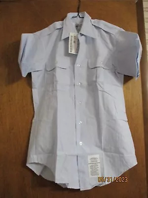 NEW - Men's/Boy's AF Blue Shirt SHORT Sleeve MIL/DLA Size 15 -  In PKG • $28.95