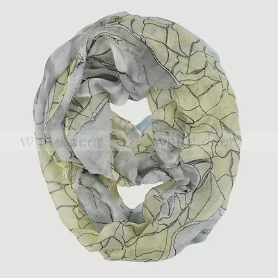 Butterfly Flower Floral Block Circle Loop Wrap Infinity Scarf Multi Color Soft • $6.95