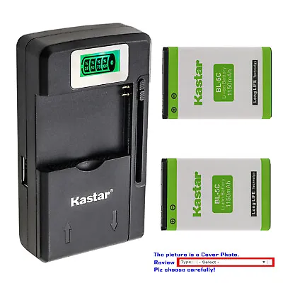 $6.99 • Buy Kastar BL5C Battery Charger For Nokia 100, 101, 106, 207, 208, 215, 220 Dual Sim