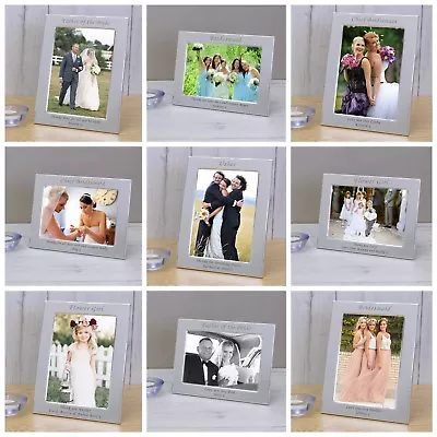 Wedding Party Role Silver Plated Photo Frame 6x4 - Personalised Engraved Gift • £16.04