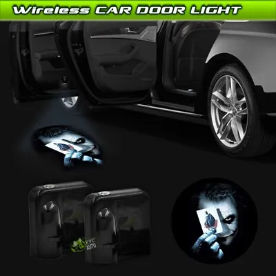 Wireless Car Door Projector Laser Welcome Ghost Shadow Batman Joker Symbol Light • $17.74