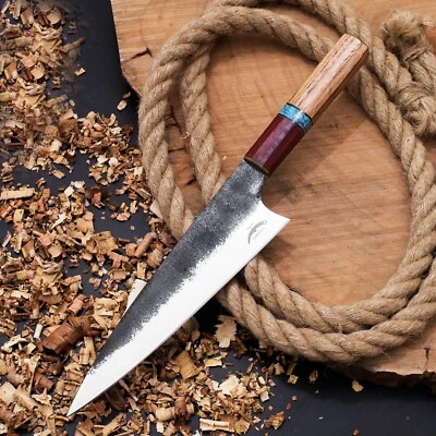 $0.95 • Buy Custom Handmade Kitchen Knife-Fix Blade Hand Forged Sharp Chef Knives With Case