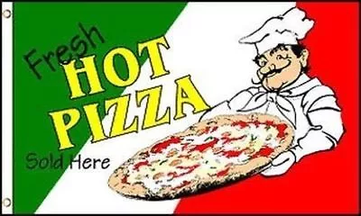 Fresh Hot Pizza Flag Pizzeria Italian Restaurant Advertising Banner Sign New 3x5 • $8.88