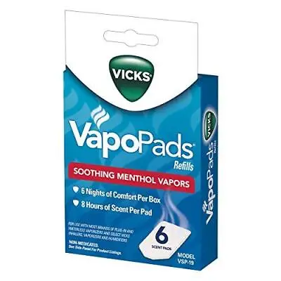 Vicks VapoPads 6 Count – Soothing Menthol Vapor Pads For Vicks Humidifiers • $26.69