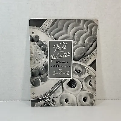 $11 • Buy 1935 Pet Milk Recipe Booklet Fall & Winter Menus And Recipes For 2, 4, Or 6