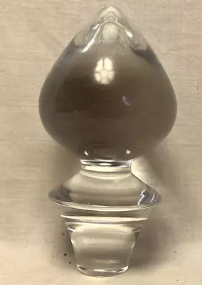 Vintage Clear Glass Decanter Stopper 5” • $12