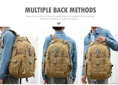 Tactical Backpack Travel Bag Laptop Outdoor School Camping Hiking Rucksack • $49.99