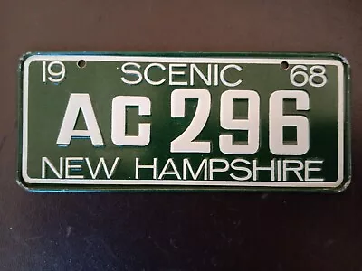 Wheaties  1968 Miniature License Plate  ~ Scenic New Hampshire  ~  Ac 296 • $5