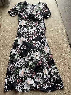 Sunny Girl Womens Dress Maxi Tie Front Floral Wedding Guest Dress 8 S • $10