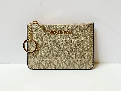 Michael Kors Jet Set Travel S TZ Coin Pouch With ID Key Holder Wallet $118 • $69.80