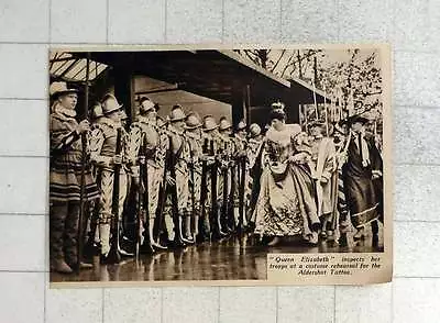 1939 Costume Rehearsal Aldershot Tattoo Queen Elizabeth Inspecting Troops • £5