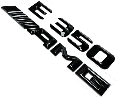 #1 Black E350 + Amg Fit Mercedes E350 Rear Trunk Emblem Badge Nameplate Decal  • $22.99