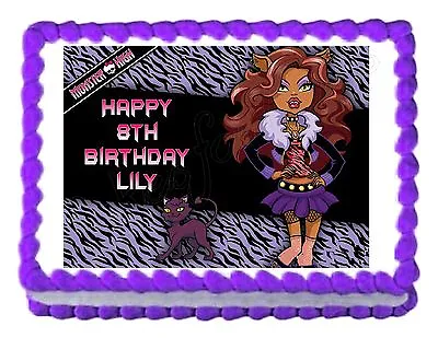 Monster High Clawdeen Wolf Party Edible Cake Image Cake Topper Decoration • $9.95