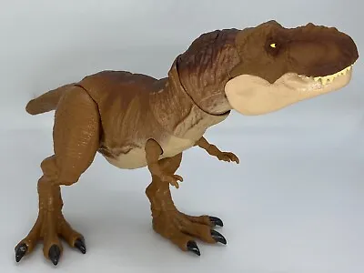 Jurassic World Thrash N Throw T-Rex Action Dinosaur Figure Toy • £15.99