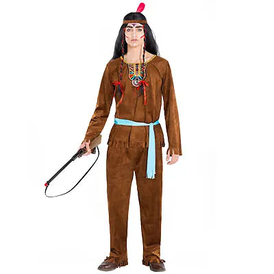 Men’s Costume Indian Apache Western Cowboy Carnival Cherokee Chief Carnival • £34.99