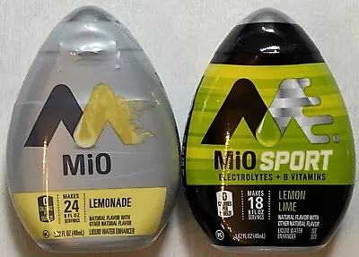 LOT OF 5 Bottles Of  MiO LEMONADE & LEMON LIME WATER FLAVOR ENHANCER • $29.88