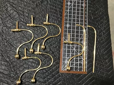 $8 • Buy Vintage Chandelier Parts,Estate Find,Lot Of #8 Shiny Brass Arms,V.G.Condition