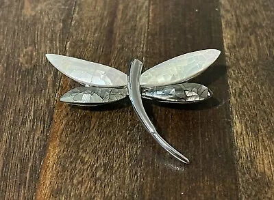 Mother Of Pearl And Abalone Dragonfly Brooch 2” • $9.99