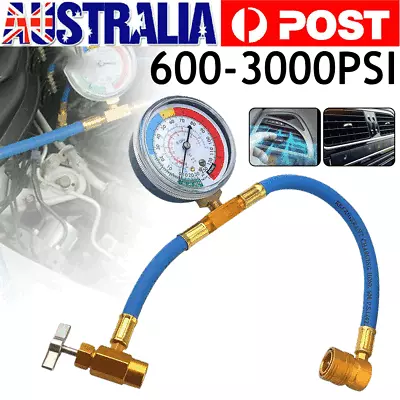 Car Vehicle Air Conditioning Refrigerant Recharge A/C R134a Hose Gas Gauge • $12.90