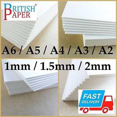 A3 A4 MOUNT BACKING CARDS PULP BOARD SHEETS GREYBOARD FOAM 1mm 2mm PICTURE FRAME • £5.59