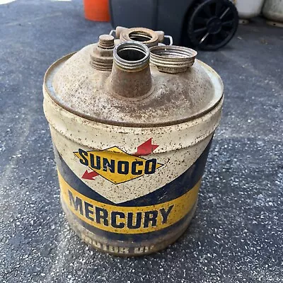 Vintage Original 5 Gallon Sunoco Mercury Oil Can • $60