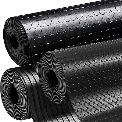 Flooring Garage Sheeting Rubber Matting Rolls 1M 1.2M And 1.5M Wide X 3MM THICK • £22