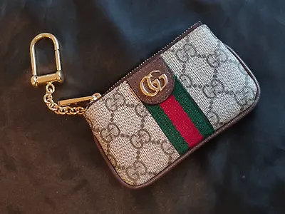 GUCCI Ophidia Key Pouch Coin Case GG Supreme Canvas Marmont Beige Brown • $305