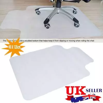 PVC Clear Non Slip Spiked Floor Mat Chair Desk Carpet Protector For Home Office • £22.36