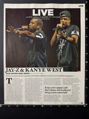 JAY Z KANYE WEST - IZOD CENTER NEW JERSEY - 12X19  Press Advert / Poster M31 • £4.99