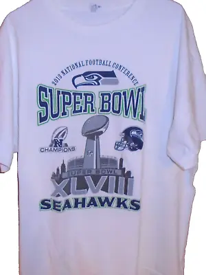 Vintage 2013 Seattle Seahawks Super Bowl T Shirt Size XXL  • $16