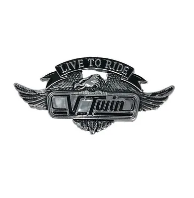 Live To Ride Emblem With Eagle (S) V-Twin Motorcycle Metal Self-Adhesive • $24.05