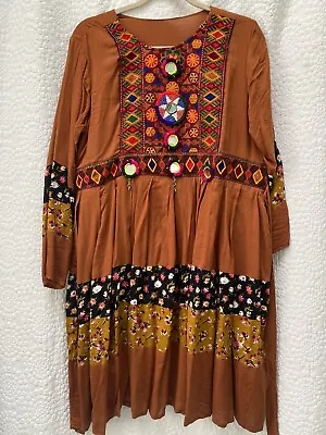 Afghan Afghani Handmade Beautiful  Dress Tribal Kuchi Free Size • $39.99