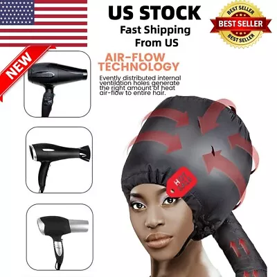 Portable Soft Bonnet Hood Drying Cap Hat Hair Blow Dryer For Home And Travel • $8.85