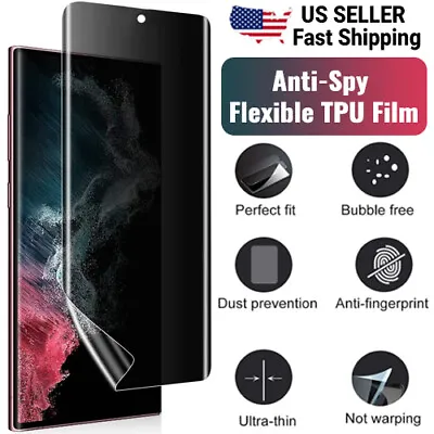 $5.99 • Buy For Samsung Galaxy S21 S22 Ultra/Plus Anti-Spy Privacy Hydrogel Screen Protector