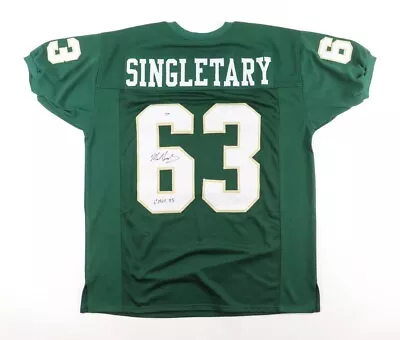 Mike Singletary Signed Baylor Bears Green Jersey Inscribed  HOF 95  (PSA COA) • $149.95