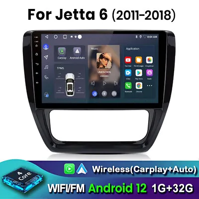 For VW Jetta 6 2011-2018 10  Android Auto Carplay Car Radio GPS Navi WiFi 32G FM • $139.99