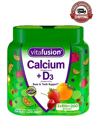 Vitafusion Calcium + D3 200 Gummies Vitamins Bone & Teeth Support Fast Shipping • $25.80