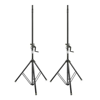 2x Gravity Wind-Up Winch Speaker Stand 40kg 2.4m DJ Disco PA System • £265