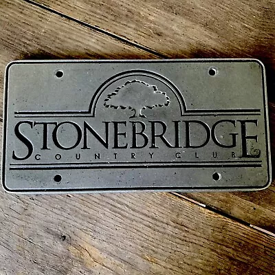 Heavy Vintage Pewter Wall Sign/Plaque Stonebridge Country Club • $48