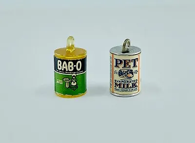 $10 • Buy Vintage Gumball Toy Prize Charms ~ BABO & PET EVAP MILK ~ Advertising Premiums