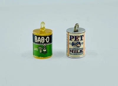 $10 • Buy Vintage Gumball Toy Prize Charms ~ BABO & PET EVAP MILK ~ Advertising Premiums
