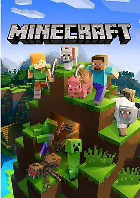 Minecraft Kids Gaming Poster A3 Printed On 260gsm Quality Paper - Free Postage • £5.95